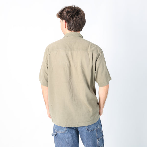 Dark Green 90s Woolrich Short Sleeve Shirt (XL)